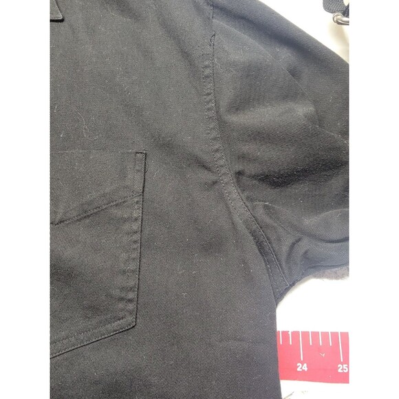 Vtg Roper Western Shirt Mens L Black Flames Fire Pearl Snaps Cowboy Rodeo Work - Picture 7 of 7